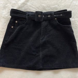 Signature 8 Black Corduroy Mini Skirt